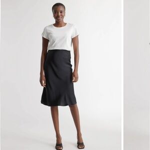Quince Black Midi Skirt